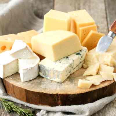 4 образцов сыров: мягкий, полутвёрдый, твёрдый, с плесенью.